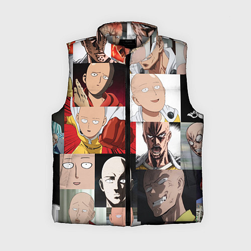 Женский жилет Saitama - many faces / 3D-Светло-серый – фото 1