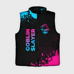 Женский жилет Goblin Slayer - neon gradient: надпись, символ, цвет: 3D-черный