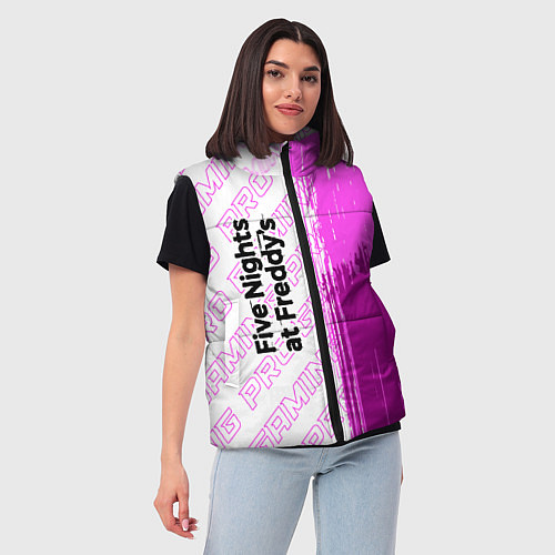 Женский жилет FNAF pro gaming: по-вертикали / 3D-Черный – фото 3