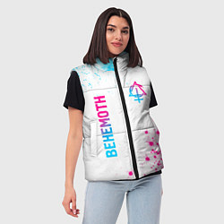 Женский жилет Behemoth neon gradient style: надпись, символ, цвет: 3D-черный — фото 2