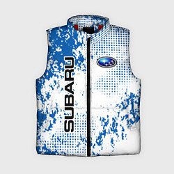 Женский жилет Subaru blue logo