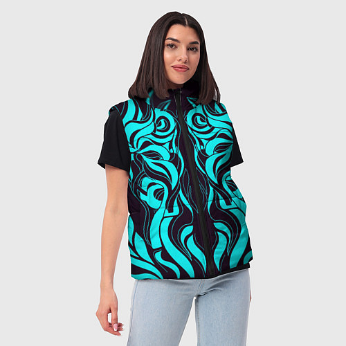 Женский жилет Аква / 3D-Черный – фото 3