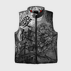 Женский жилет Flowers - japanese art, цвет: 3D-красный