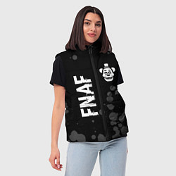 Женский жилет FNAF glitch на темном фоне: надпись, символ, цвет: 3D-черный — фото 2