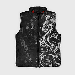 Женский жилет White dragon - grunge, цвет: 3D-красный