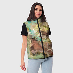 Женский жилет Abstraction mosaic, цвет: 3D-светло-серый — фото 2