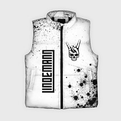 Женский жилет Lindemann и рок символ на светлом фоне, цвет: 3D-черный