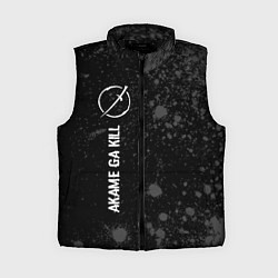 Женский жилет Akame ga Kill glitch на темном фоне: по-вертикали, цвет: 3D-черный