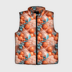 Женский жилет Сочные фрукты клипарт, цвет: 3D-светло-серый