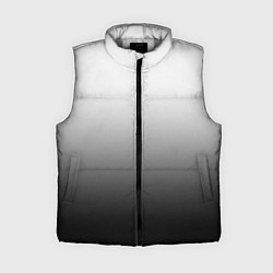 Женский жилет Бело-чёрный градиент, цвет: 3D-светло-серый