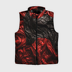 Женский жилет Black red texture, цвет: 3D-светло-серый