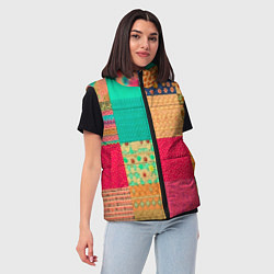 Женский жилет Кусочки материи, цвет: 3D-черный — фото 2