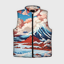 Женский жилет Пейзаж в Японском ретро стиле