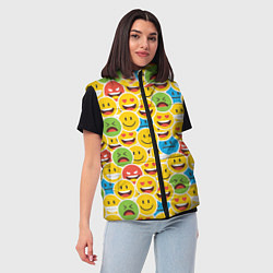 Женский жилет Интернет эмоции, цвет: 3D-черный — фото 2