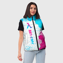 Женский жилет Half-Life neon gradient style: по-вертикали, цвет: 3D-черный — фото 2