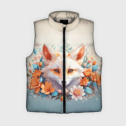 Женский жилет Цветочная лиса, цвет: 3D-светло-серый