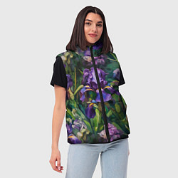 Женский жилет Ирисы паттерн, цвет: 3D-светло-серый — фото 2