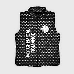 Женский жилет My Chemical Romance glitch на темном фоне: надпись, цвет: 3D-черный