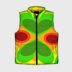 Женский жилет Цветные плавные фигуры, цвет: 3D-светло-серый
