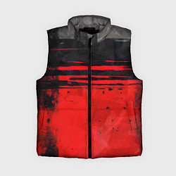 Женский жилет Black red texture, цвет: 3D-светло-серый