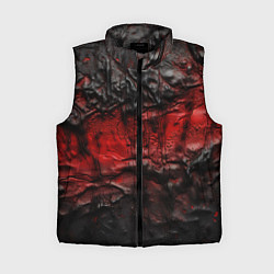 Женский жилет Объемная красная черная текстура, цвет: 3D-черный