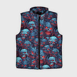 Женский жилет Monster skulls pattern, цвет: 3D-черный