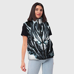 Женский жилет Белый черепок, цвет: 3D-красный — фото 2