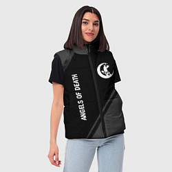 Женский жилет Angels of Death glitch на темном фоне: надпись, си, цвет: 3D-черный — фото 2