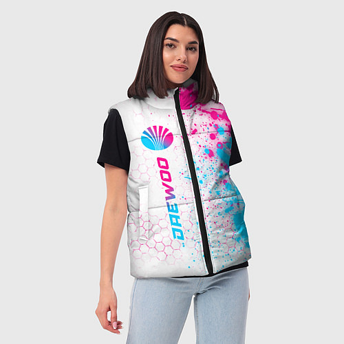 Женский жилет Daewoo neon gradient style: по-вертикали / 3D-Черный – фото 3