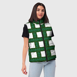Женский жилет Зеленые змейки, цвет: 3D-красный — фото 2
