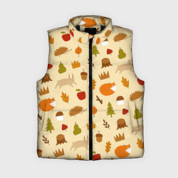 Женский жилет Паттерн - осень, цвет: 3D-черный