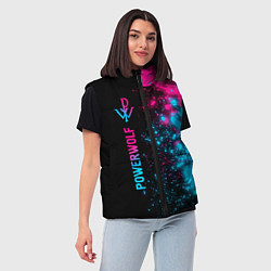 Женский жилет Powerwolf - neon gradient: по-вертикали, цвет: 3D-черный — фото 2