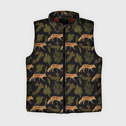 Женский жилет Лиса и хвоя, цвет: 3D-красный