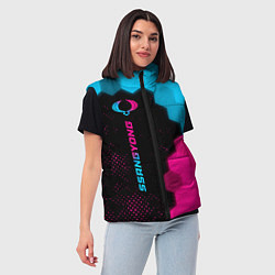 Женский жилет SsangYong - neon gradient: по-вертикали, цвет: 3D-черный — фото 2