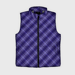 Женский жилет Синий тартан, цвет: 3D-светло-серый
