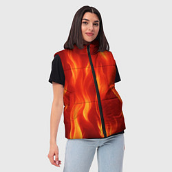 Женский жилет Огонь рыжий, цвет: 3D-черный — фото 2