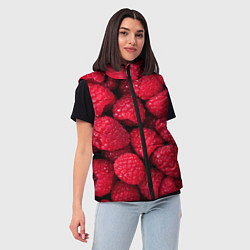 Женский жилет Малина - паттерн, цвет: 3D-светло-серый — фото 2