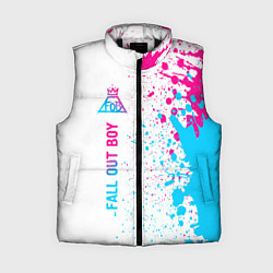Женский жилет Fall Out Boy neon gradient style: по-вертикали, цвет: 3D-черный