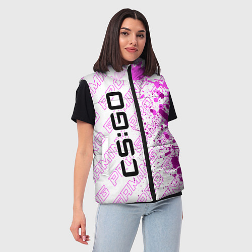 Женский жилет Counter Strike pro gaming: по-вертикали / 3D-Черный – фото 3