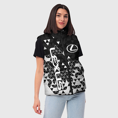 Женский жилет Лексус - распад / 3D-Черный – фото 3