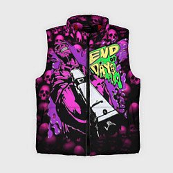 Женский жилет Скелет с пистолетом, цвет: 3D-красный