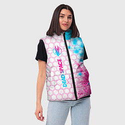 Женский жилет Dead Space neon gradient style: по-вертикали, цвет: 3D-черный — фото 2