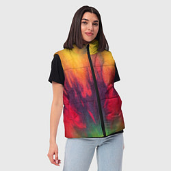 Женский жилет Огненный тай дай, цвет: 3D-черный — фото 2
