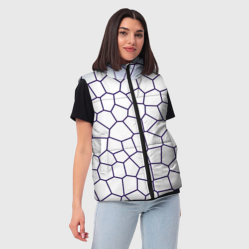 Женский жилет Сетчатый паттерн / 3D-Черный – фото 3