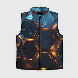 Женский жилет Объемные плиты со светом, цвет: 3D-красный