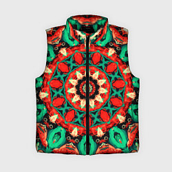 Женский жилет Мандала калейдоскоп, цвет: 3D-черный