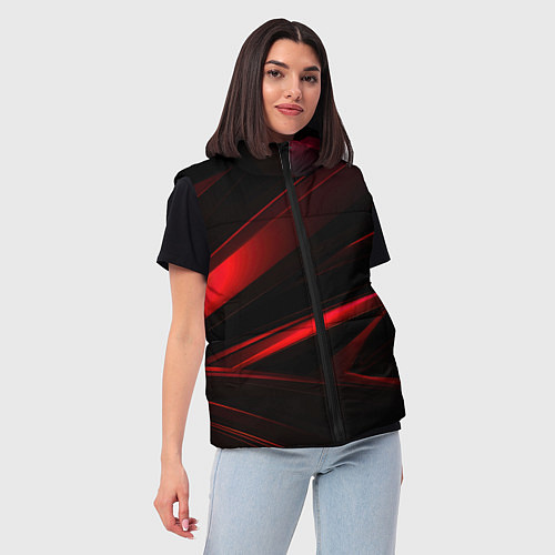 Женский жилет Black and red / 3D-Черный – фото 3