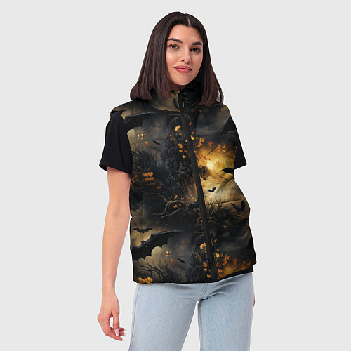 Женский жилет Ночная мышь / 3D-Черный – фото 3