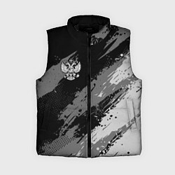 Женский жилет Герб РФ - монохромный