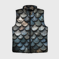 Женский жилет Чешуя тёмного дракона, цвет: 3D-черный